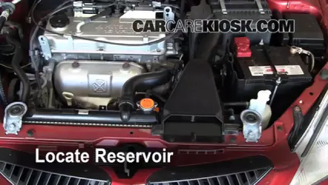 2005 Mitsubishi Lancer ES 2.0L 4 Cyl. Líquido limpiaparabrisas Agregar líquido